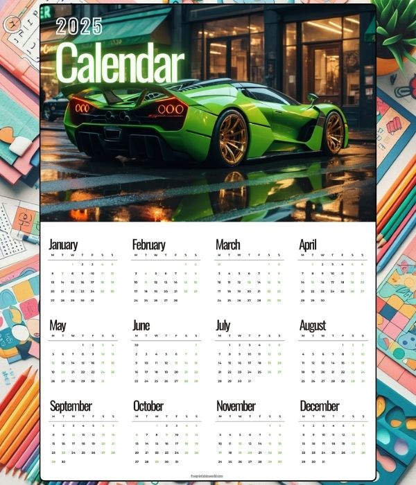 Vintage Hypercar 2025 Calendar Poster3 (A3 Size)