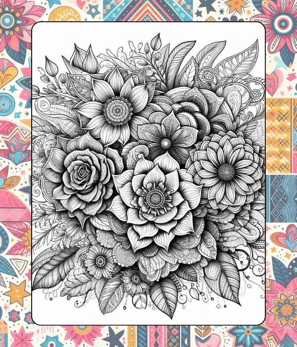 Floral Design Coloring Pages