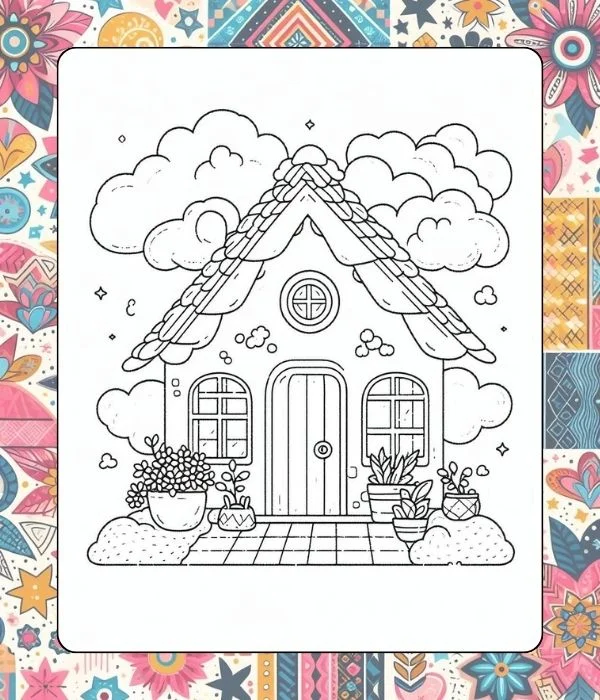 Cute Home for kids printable PDF