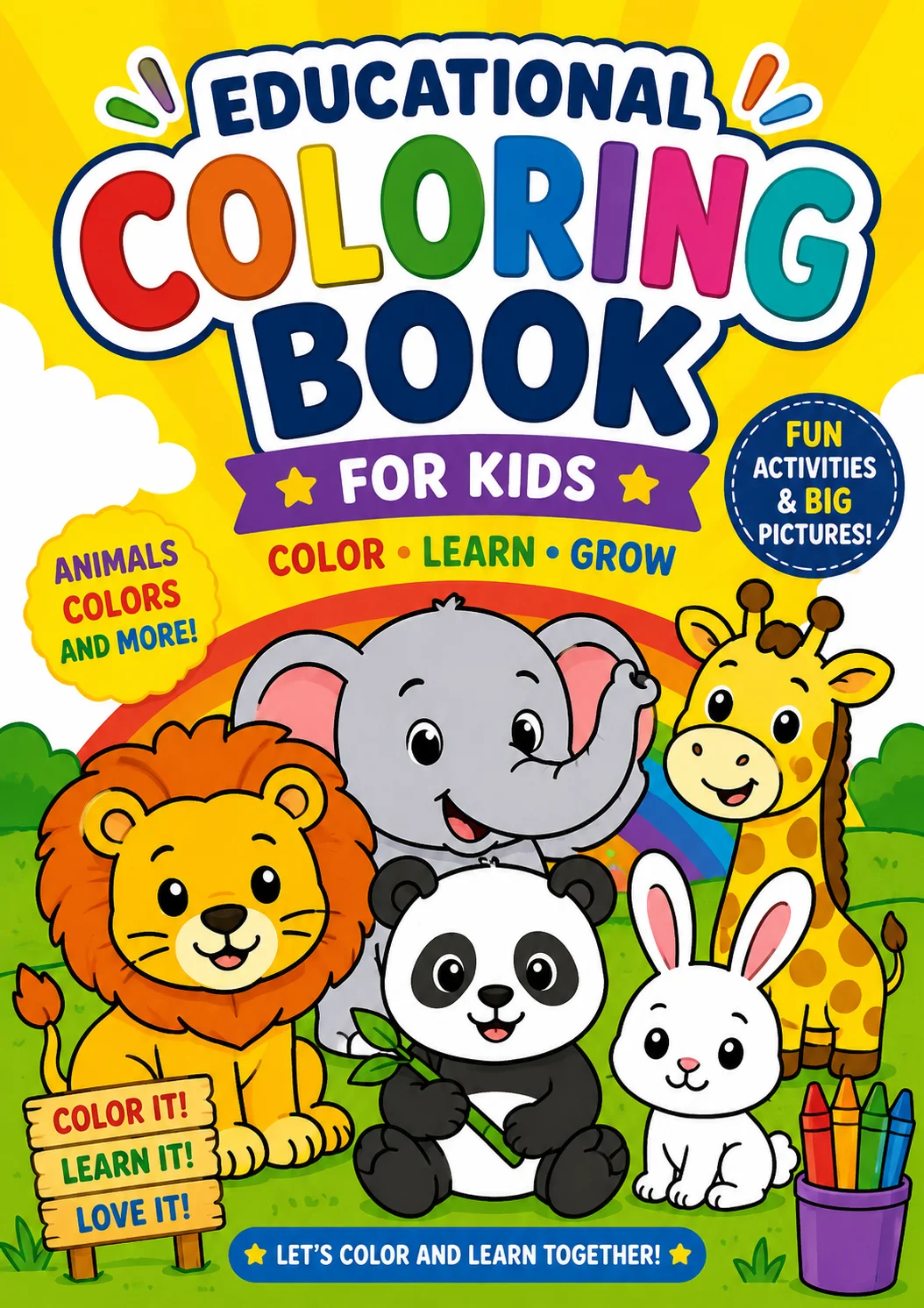 Free Educational Animal Coloring Book for Kids – Color, Learn & Have Fun printable PDF